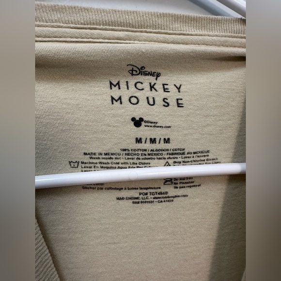 Disney Mickey Mouse Beige T-Shirt - Picture 3 of 4